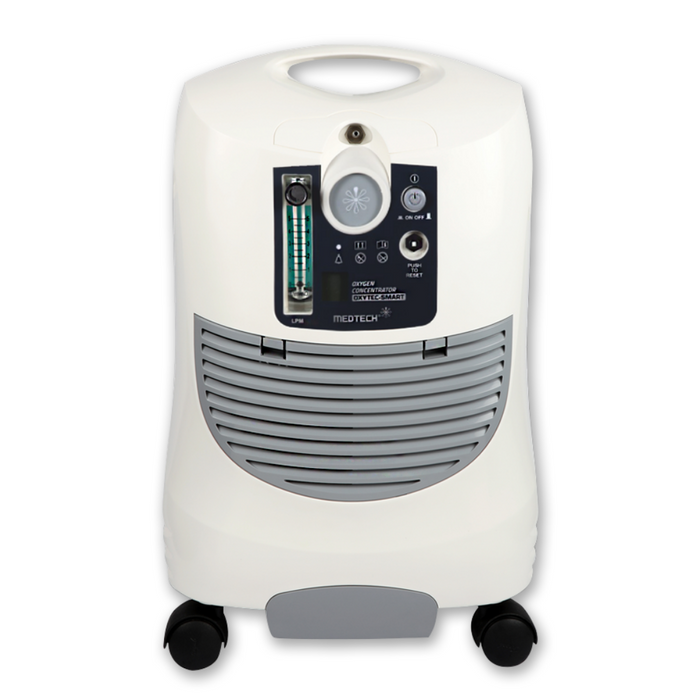 Medtech Oxytec Smart 5 LPM oxygen concentrator — front view with control panel